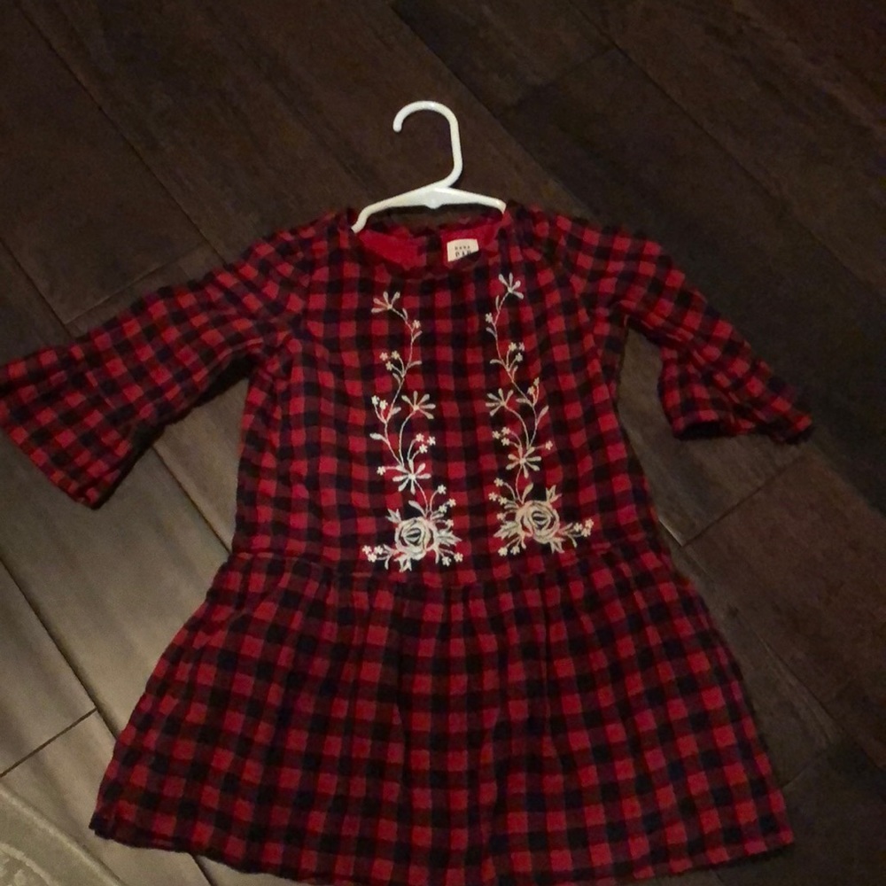 Baby Gap flannel embroider dress